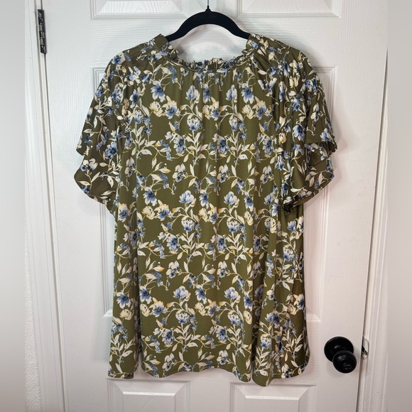 Notch-Neck Satin & Knit Top from Lane Bryant - Picture 5 of 7